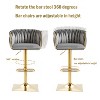 Gray Vintage Bar Stools Set of 2, Bar Height Dining Chairs - 2 of 4