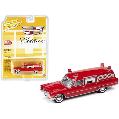 1966 Cadillac Ambulance Red "Special Edition" Limited Edition to 3600 pieces Worldwide 1/64 Diecast Model Car Johnny Lightning