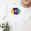 Simply Sage Market Women's Graphic Sweatshirt Mardi Gras Lips - 3 of 3