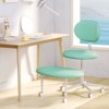 Pinmoco Egg-Shape Upholstered Office Chair Adjustable Height Ergonomic Office Chair with Lumbar Support and Wheels - 3 of 4
