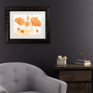 Trademark Fine Art Sheila Golden California Poppies 7 Matted Framed Art - 1 of 4
