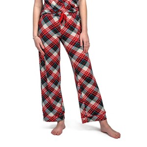 Hello Mello Women's Holiday Pajama Pants Wide Leg Lounge Bottoms - 1 of 4