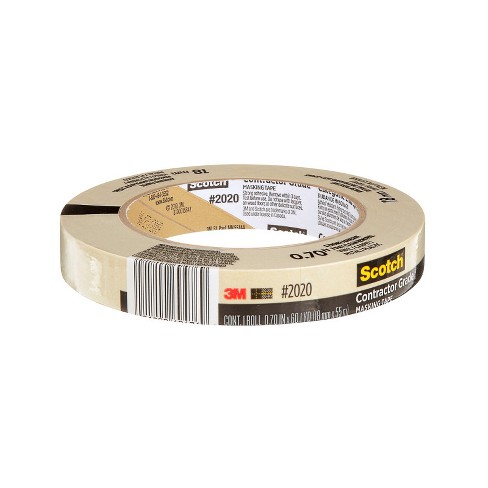 Scotch Contractor Grade Masking Tape, 0.70 In X 60.1 Yd (18mm X 55m), 1 ...