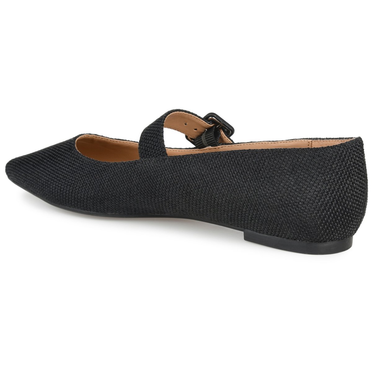Обувь Journee Collection Women's Karissa Buckle Pointed Toe Mary Jane Flats Black 8 — фото 7
