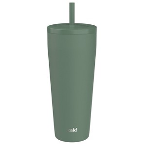 Zak Designs 30 fl oz Stainless Steel Straw Tumbler - 1 of 4