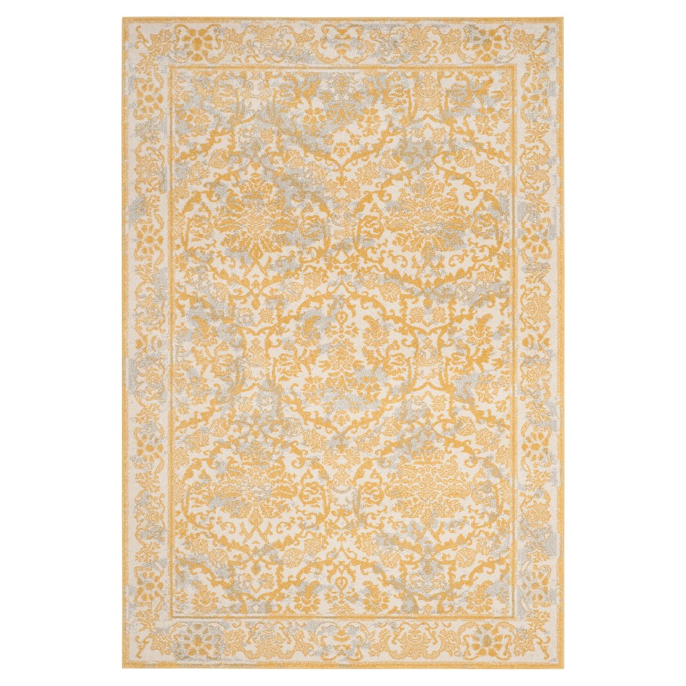 4'x6' Adonis Evoke Area Rug Ivory/Gold - Safavieh