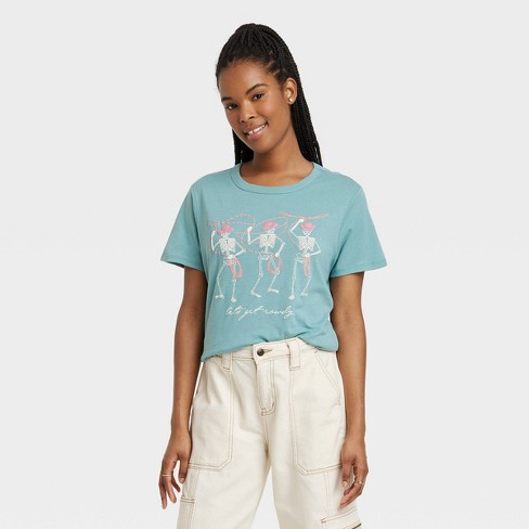 Women's Lets Get Rowdy Short Sleeve T-shirt - Green : Target