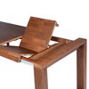 Boraam 6pc Rasmus Extendable Dining Table Set Chestnut Wire-Brush: Modern Style, Faux Leather Bench & Chairs - 4 of 4