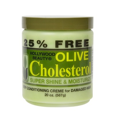 Hollywood Beauty Olive Cholesterol Deep Conditioning Creme For Damaged Hair  - 20oz : Target