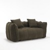 Cesicia 64.57 in-W x 33.86 in-D x 23.23 in-H Brown Chenille Soft Bean Bag Seat for 2 People - 4 of 4