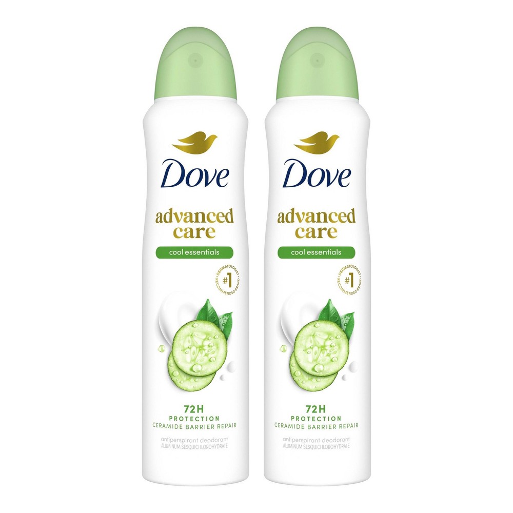 Dove Beauty Advanced Care Cool Essential Dry Spray Antiperspirant & Deodorant Twin Pack - 3.8oz/2ct