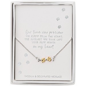Pavilion Gift Company - Pawprints - 16.5"-18.5" Pet Memorial Necklace - Necklaces - 1 of 4