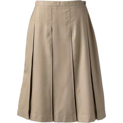 Womens pleated hotsell khaki skirt