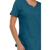 Medichic Scrubs Women's V-Neck Notch Fashion Stretch Scrub Top with Two Pockets, Flex Easy Care Fabric - 4 of 4