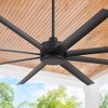 Airsurfer 84-in Matte Black Ceiling Fan, 8 ABS Blades, Lightless, Indoor/Outdoor Use, Remote Included, 6", 12", 24" Downrods - 2 of 4