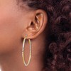 Black Bow Jewelry 2.5mm, Twisted Hoop Earring in 14k Gold and Rhodium 50mm (1 7/8 Inch) - 3 of 4