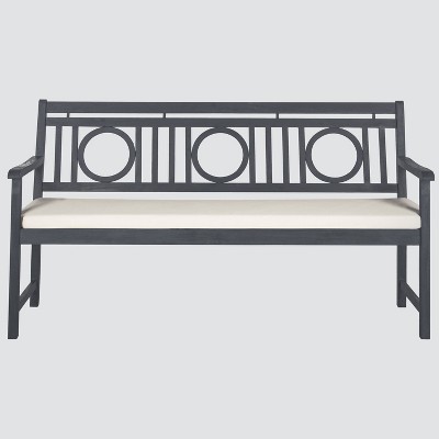 Montclair 3 Seat Bench - Gray / Beige - Safavieh