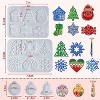 JDICTION Cavities Christmas Resin Silicone Molds - Tree Snowflake Ornament Mould for Epoxy Casting, DIY Jewelry Pendant Keychain, Holiday Gifts - 2 of 4