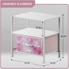 Sorbus 1 Drawers Nightstand with Shelf - Steel Frame, Wood Top & Easy Pull Fabric Bins - Perfect for Home, Bedroom, Office & College Dorm - 3 of 4