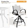 Crestlive Products 28.94" Outdoor Bar Stools Aluminum Bar Stools With Sunbrella Fabric  Set of 2 - 3 of 4