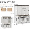 PAKASEPT 71" Tall Dog Crate Furniture, Indoor Dog Kennel with Wardrobe Closet, 46.5" W Dog Cage for Large/Medium Dogs, Wood Dog Crates with 3 Drawers - 3 of 4