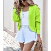 Clearlove Women's Cropped Drop Shoulder Cardigan Long Sleeve Open-Front Knit Shrug Jacket - 4 of 4