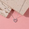 Girls' Open CZ Heart Sterling Silver Necklace - In Season Jewelry - image 4 of 4