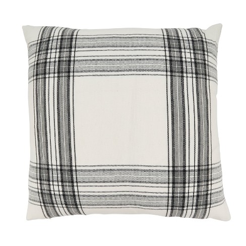 Black and white hot sale plaid pillow covers