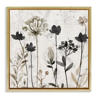 Stupell Industries Abstract Overlapping Flower Sprigs, 25" x 25"