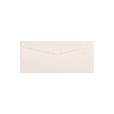 JAM Paper #10 Business Strathmore Envelopes 4.125 x 9.5 Natural White Linen 191170