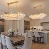 CityFurn 14-Light Modern Gold Rectangular Chandeliers Glass Kitchen Island Lights for Dining Room - 3 of 4