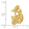 Black Bow Jewelry 14k Yellow Gold Diamond Cut Mermaid with Sea Star Pendant - 4 of 4