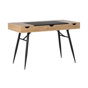Nook Modern Office, Laptop and Writing Desk with Storage Compartments - Calico Designs - 1 of 4