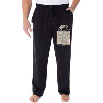 The Goonies Men's Skull And Map Logo Loungewear Sleep Bottoms Pajama Pants Black