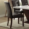 Simple Relax Set of 2 PU Side Chairs in Espresso and Walnut - 3 of 4