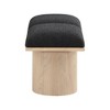 Meridian Furniture,Pavilion Black Boucle Fabric Bench - 3 of 4