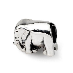 Black Bow Jewelry Sterling Silver Walking Elephant Bead Charm - 1 of 3