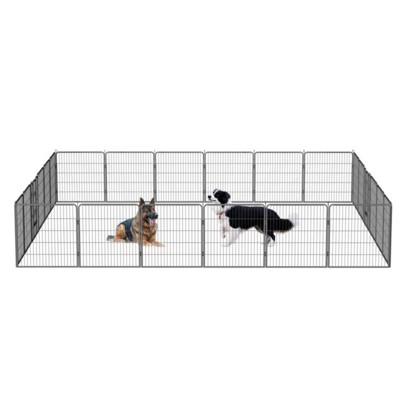 FURNIinspire Pet Crates and Houses Secure Portable Pet Fence, Pet Exercise Pen for Outdoor, for Outdoor Adventures Home Use, Black, 32"*32"*32"