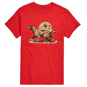 Men's - Instant Message - Rustic Birds And Dog Short Sleeve Graphic T-Shirt - 1 of 4