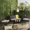 Mattia 4 Piece Lounge Set - Indoor/Outdoor - PAT9001 - Brown/Beige - Safavieh - 2 of 4