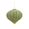 Ribbed Glass Ornament with Gold Accent (Set of 6) - 4 of 4