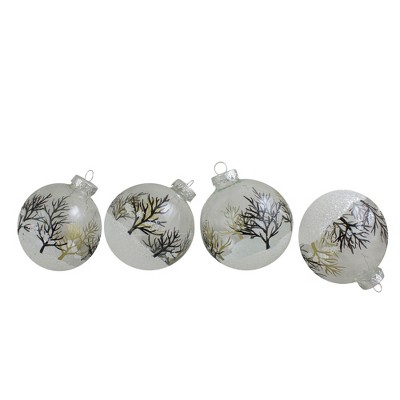 white frosted glass ball ornaments