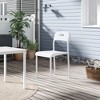Dining Chairs Set of 4, Stackable Modern Kitchen Chairs, Plastic Dining Room Chair with Metal Legs - 4 of 4