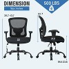 FDW Ergonomic Big and Tall Office Chair with  Adjustable Lumbar Support 400lbs Weight Capacity & Seat Massage Function for Adults - image 2 of 4