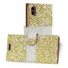 Reiko iPhone X/iPhone XS Diamond Rhinestone Wallet Case in Gold - 2 of 4