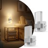 DORESshop 1W Integrated LED Plug-In Night Light, Warm 3000K, Frosted Acrylic Square Column, Slide Dimming, Dusk to Dawn, 2-Pack - 2 of 4