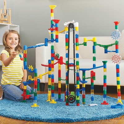 MindWare 215 Piece Mega Marble Run With Motorized Marble Elevator - Building