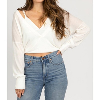 Women's LAYERED ATTACHED KNIT TOP - MABLE