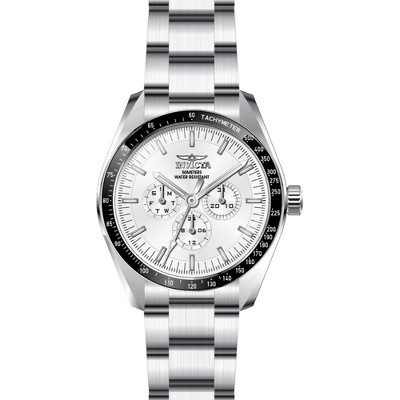 Invicta 45966 Men's Specialty Chrono Silver Tone Dial GMT Watch