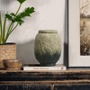 LuxenHome Old-World Brown with Green Bottom 10-Inch Tall Round Terracotta Vase Multicolored - 2 of 4
